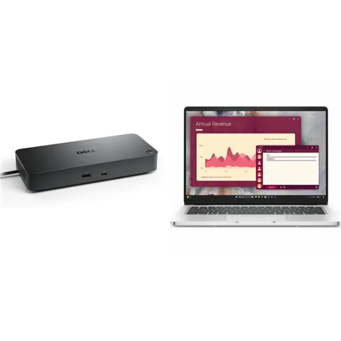 BUNDLE DELL PRO14 NOTEBOOK, 14" FHD+ IR, U7-255U & WD25 PRO DOCK FOR $100